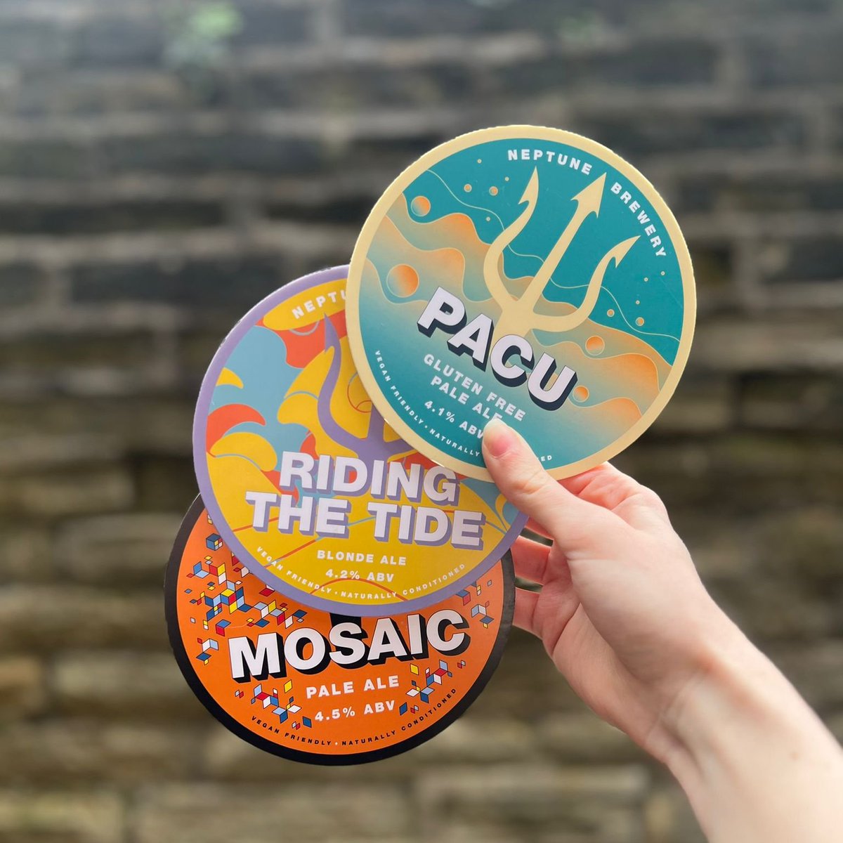 We've got two great deliveries this week @neptunebrewery - the classic Mosaic & two new pales Pacu (GF) & Riding the Tide @roostersbrewco collab with @FyneAles , Impractical Ideas, variation single hop series, this time its Mosaic & their new Elderflower pale ale Maypole