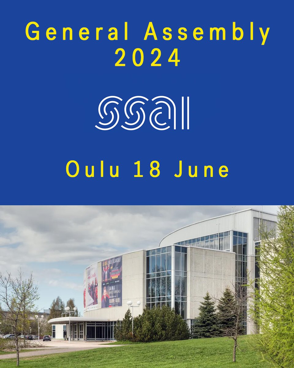 The next SSAI General Assembly will take place during the congress in Oulu.

Details on website: ssai.info/general-assemb… 

Join us there to make your voice heard.