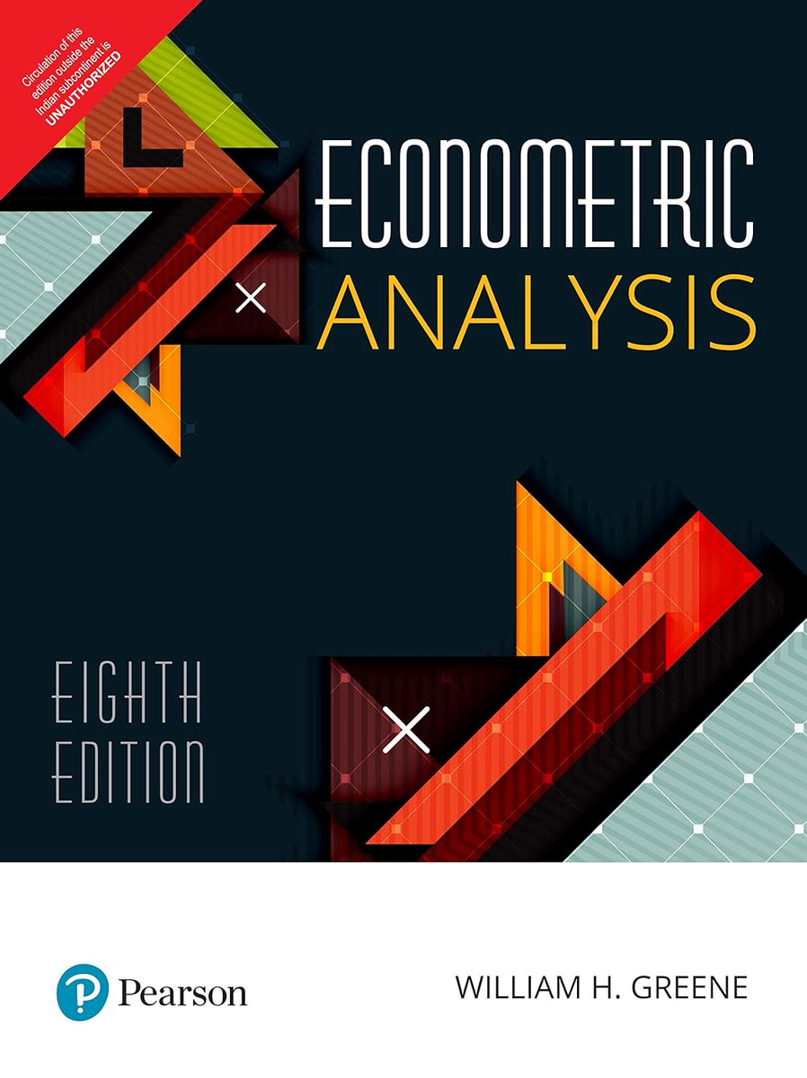 Econometrics is the original #machinelearning and Greene's Econometric Analysis is the 'bible' of econometrics.

#econometrics #machinelearning