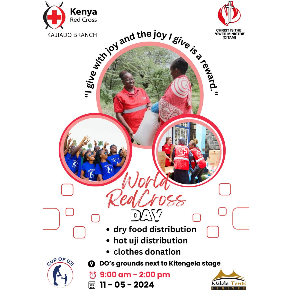 #PartnershipsForGood  #BeNiceKE #CupOfUji #WorldRedCrossDay #RedCrossDay #RedCross #KenyaRedCross