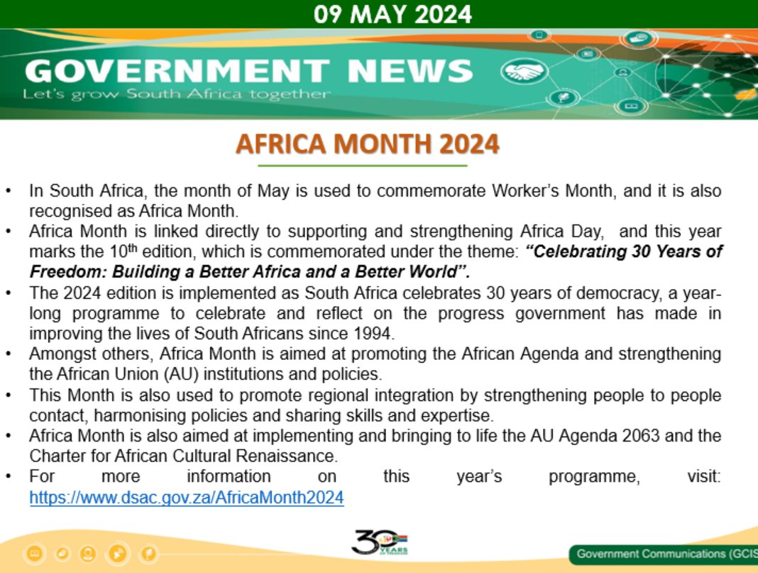 Africa Month 2024 @GovernmentZA