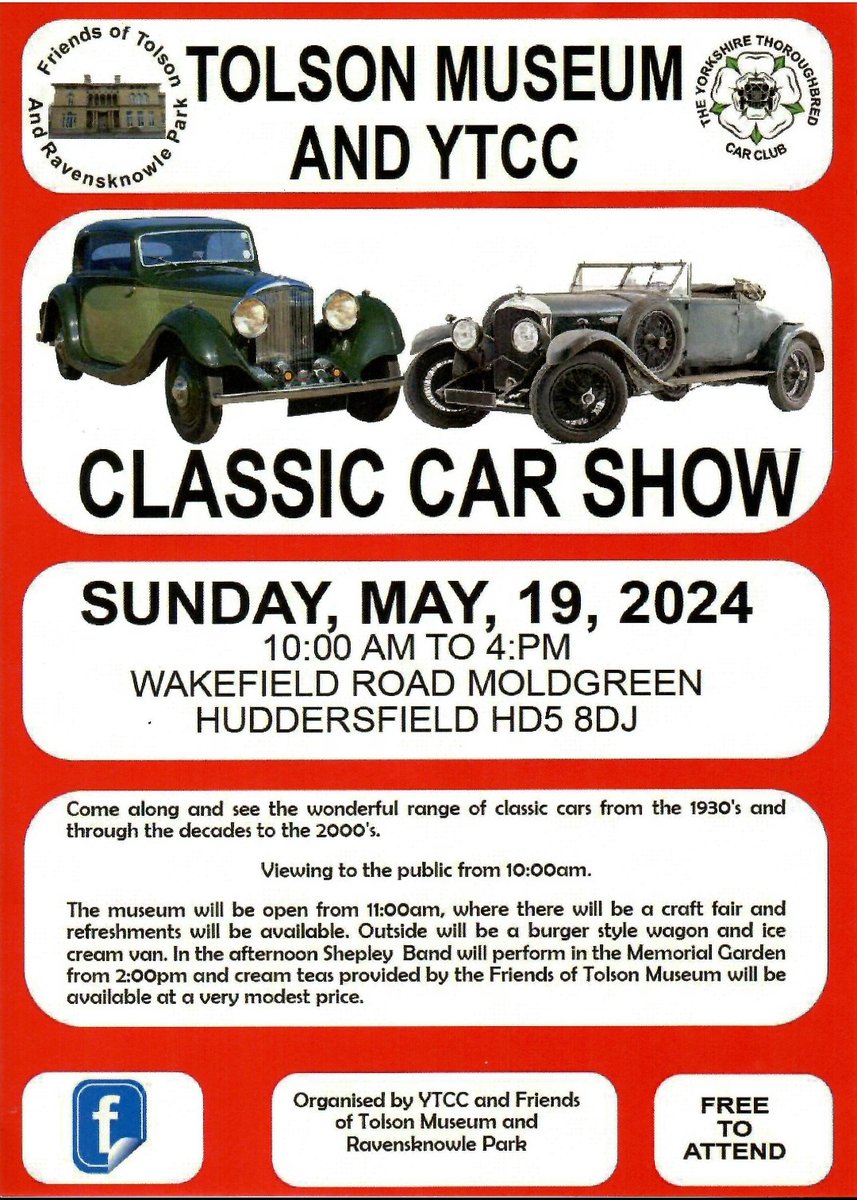 Tolson Museum (@tolsonmuseum) on Twitter photo Join us on 19th May for a fantastic day of #classiccars, local crafts, cream teas and #music from <a href="/ShepleyBand/">Shepley Band</a> ! Join us on 19th May for a fantastic day of #classiccars, local crafts, cream teas and #music from <a href="/ShepleyBand/">Shepley Band</a> !
