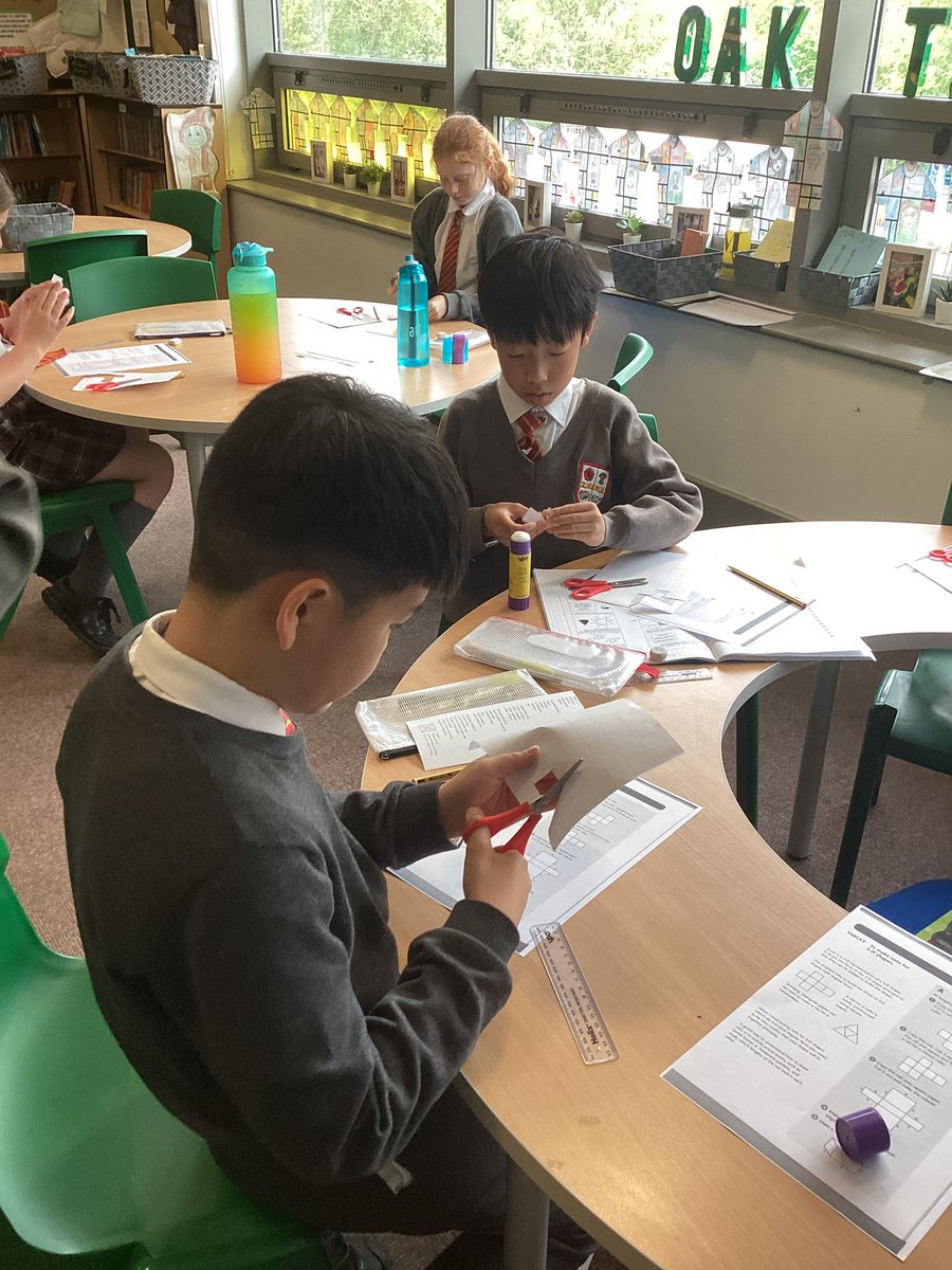 The only way to understand nets of 3D shapes in maths is to make them! #greatsankeymaths