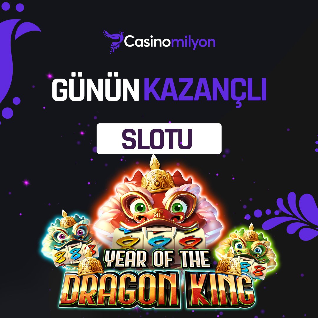 👑 GÜNÜN OYUNUNU SİZ OYNADINIZ MI ❔

🎰 YEAR OF THE DRAGON KING ile kazanmaya hazır olun !

💯 En iyi slotlar için CasinoMilyon'da kalın.

📢Detaylar ve Daha Fazlası İçin Biografi'den linke Tıkla!

#CasinoMilyon #Slot #Bonus #Bahis #freespin #freebet #bigwin