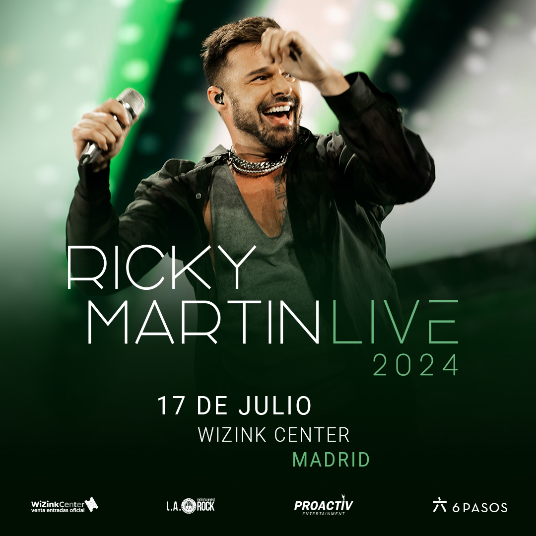 🚨 ¡ATENCIÓN! @ricky_martin regresa a España con 'Ricky Martin Live 2024'. Al #WiZinkCenter llegará el próximo 17 de julio. 🎟️ Entradas a la venta el lunes 13 de mayo a las 12:00 horas: wizinkcenter.es/informacion?ev…