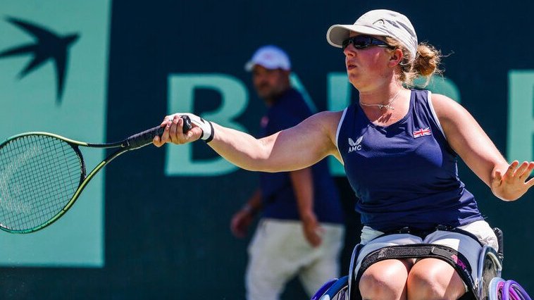 A fine effort from Abbie Breakwell against the world No. 1 and current World Sportsperson of the Year with a Disability... However, Abbie loses out to Diede de Groot 6-3, 6-0 and it's 🇬🇧 0-2 🇳🇱 #BackTheBrits 🇬🇧 | #wheelchairtennis