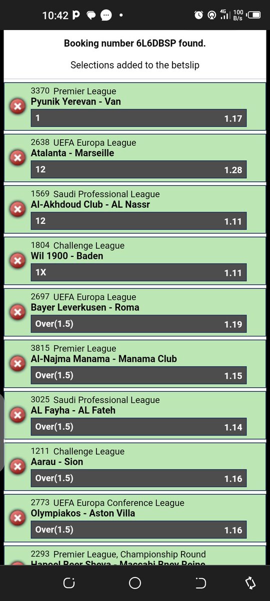 Favourites Win or Draw Banker 🔥 Mixed Fold Combinations 🔥 We Play Again 🍻 📌 5️⃣+ Odds 📌 5️⃣+ Odds Code 👉 6L6BR7M Code 👉 6L6DBSP Bookie @Bet9jaOfficial Not on ? Register and Play 👇 rb.gy/dyiph #Bet9JaBookingCode RT ✅