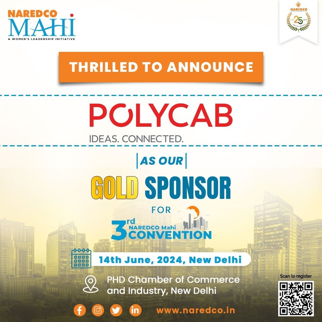 A huge shoutout to our esteemed Gold sponsor, @polycabindia , for their pivotal role in bringing the NAREDCO Mahi 3rd Convention to life! Their invaluable support ensures an unparalleled experience for all attendees. #ThankfulSponsor #NAREDCO #sponsor #sponsors #sponsored