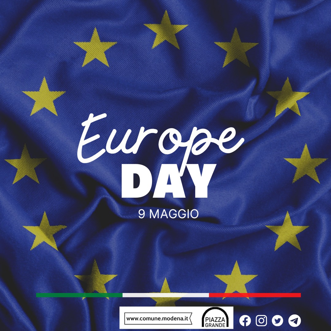 🇪🇺 Buona Festa dell'Europa a tutti gli amici di Città di Modena e non solo 🇪🇺 Oggi celebriamo l'unità e la diversità che rendono grande il nostro continente 💙 Insieme verso nuove sfide!