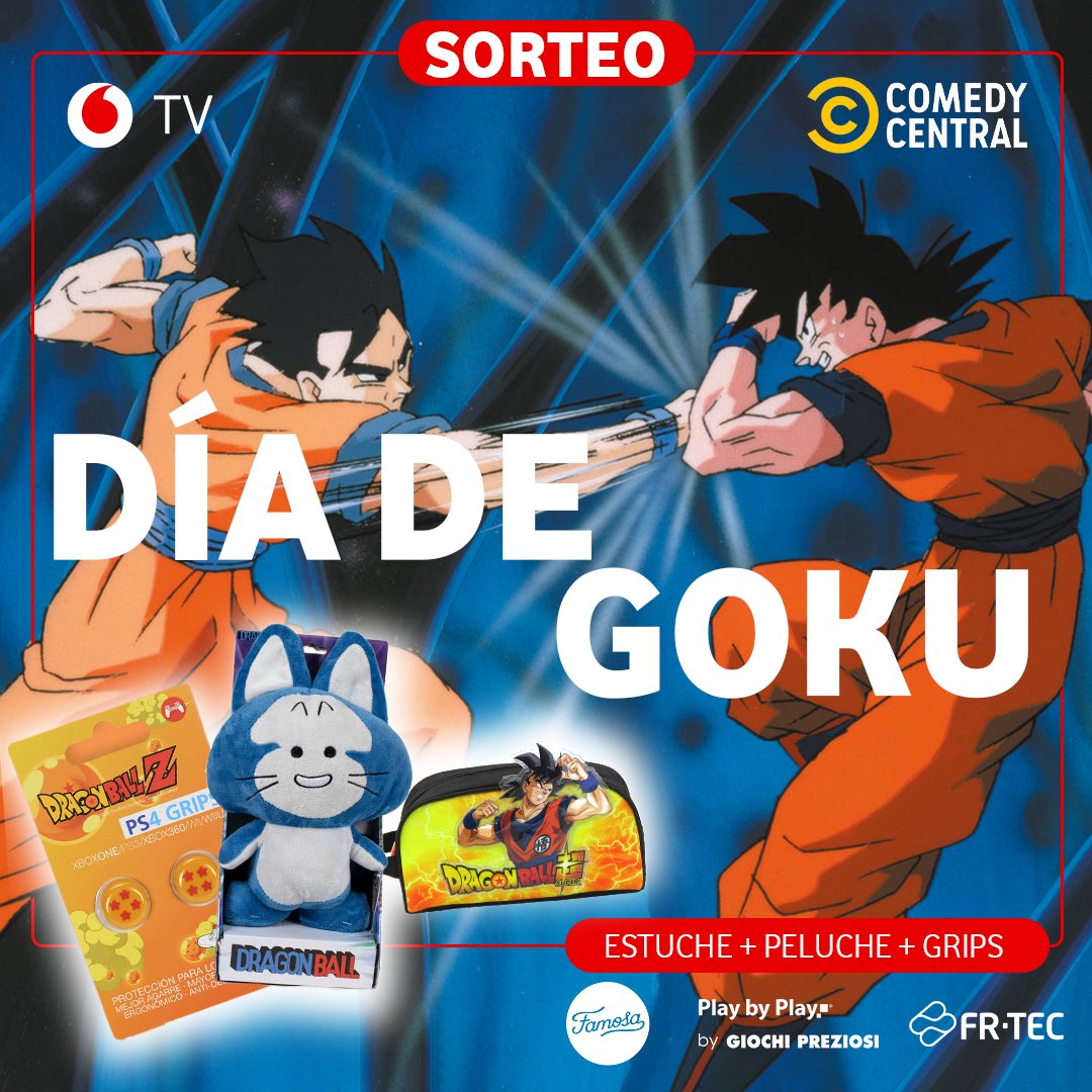 🟠SORTEO🟠
Quien se lleve este lote de #DragonBall que sorteamos con nuestros amigos de <a href="/ComedyCentralES/">Comedy Central ES 🐉</a> va a celebrar el #GokuDay a lo grande!!

Para participar:
🔶Síguenos
🔶Haz RT a este post

Tienes hasta el 13/5 
BBLL aquí go.vodafone.es/dia-de-goku