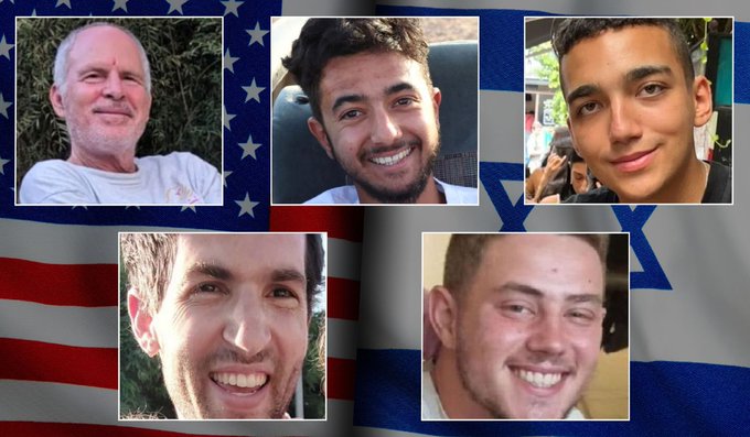 Five American citizens are still being held hostage in Gaza: ➡️ Edan Alexander (19), raised in Tenafly, NJ ➡️ Omer Neutra (21), born in NYC ➡️ Hersh Goldberg-Polin (23), born in Berkeley, CA ➡️ Sagui Dekel-Chen (35) ➡️ Keith Siegel (64), raised in North Carolina