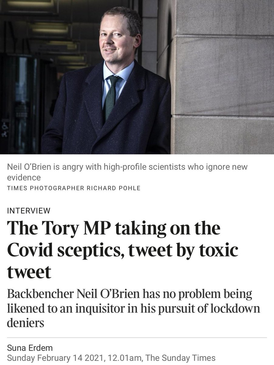 I welcome Neil O’Brien’s contribution to the immigration debate but … this is the MP who became “witchfinder general” of Covid lockdown sceptics in 2021.