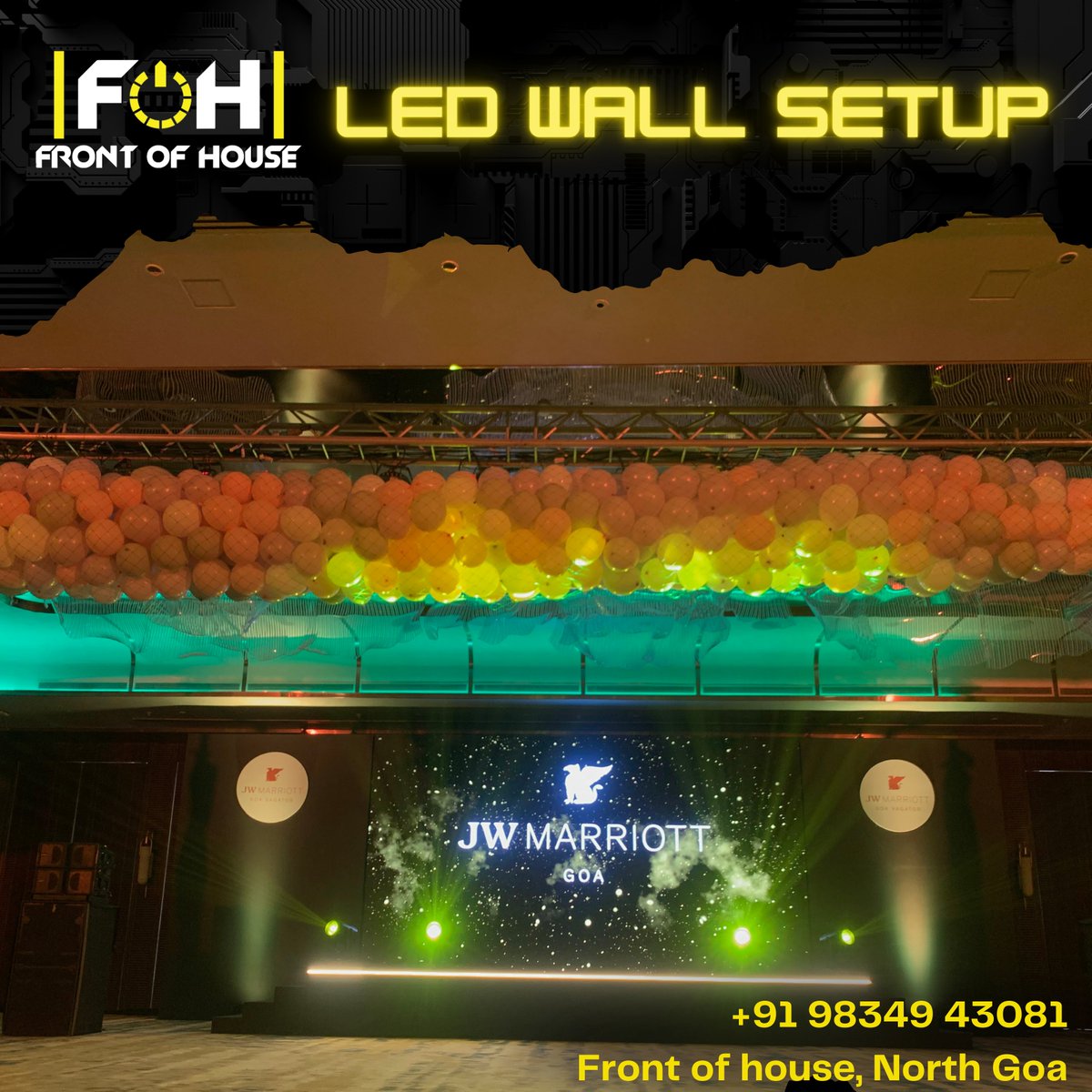 From stunning graphics and animations to live video feeds and interactive content, our LED walls will bring your vision to life in vibrant color and clarity.

📍Location: maps.app.goo.gl/oe93xGRgBEi14F… 

#LightUpYourEvent #UnforgettableExperience #ScreenSetup #EventTech #LEDSetup