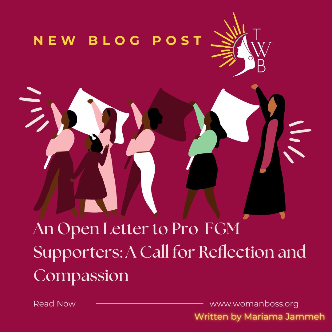 New Blog Alert 🚨 

Click on the link to read. Written by @_bluebloodbaby  womanboss.org/an-open-letter 

#EndFGM #Me2AtFGM #EndingHarmfulPractices