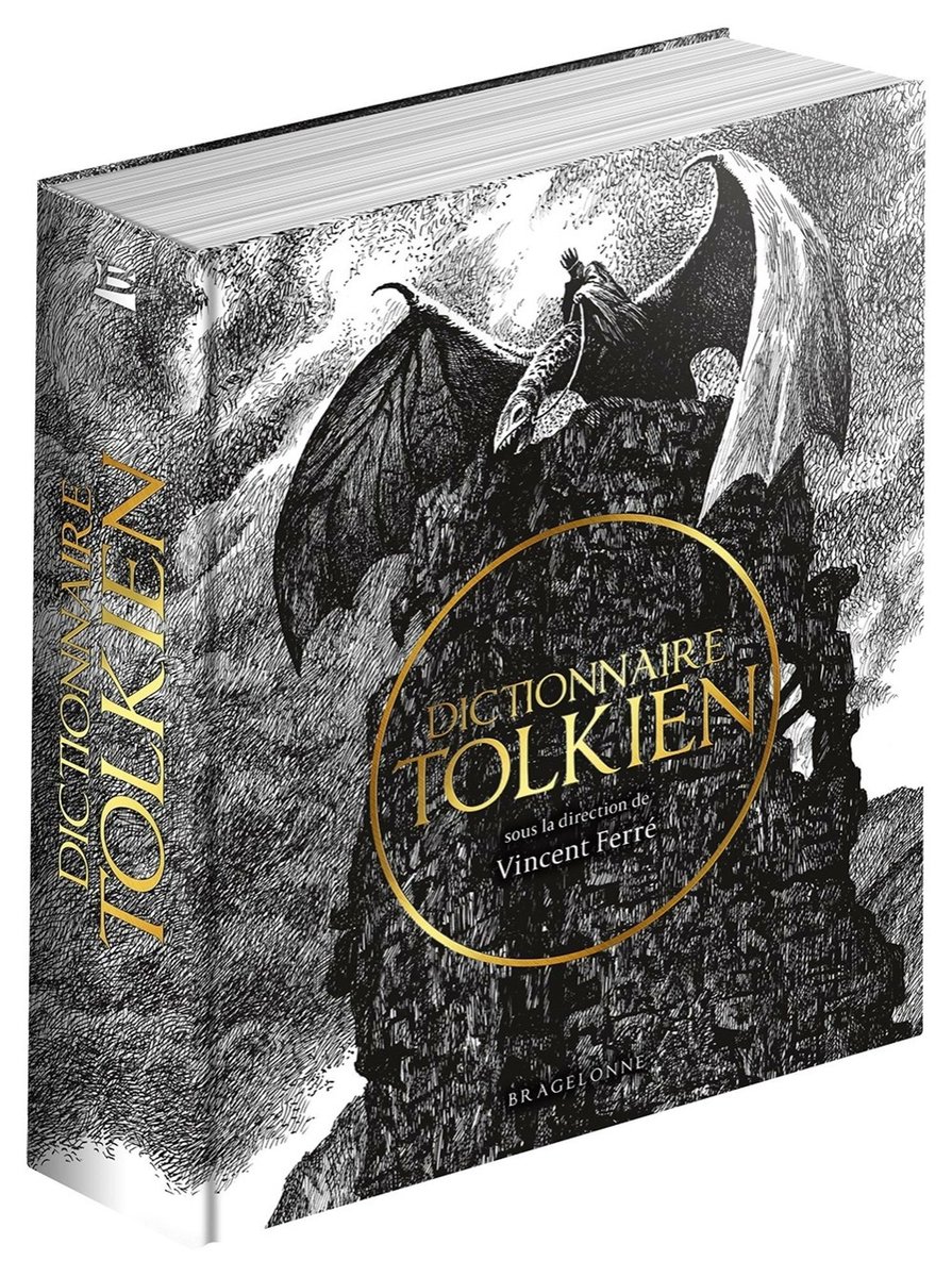 'Et voici la couverture, signée Tom Cuzor, de la 3ème édition du Dictionnaire Tolkien. Annoncé pour le mois d'août prochain, l'ouvrage de référence dirigé par V. Ferré revient dans un nouveau format, corrigé et augmenté, aux éditions Bragelonne.'