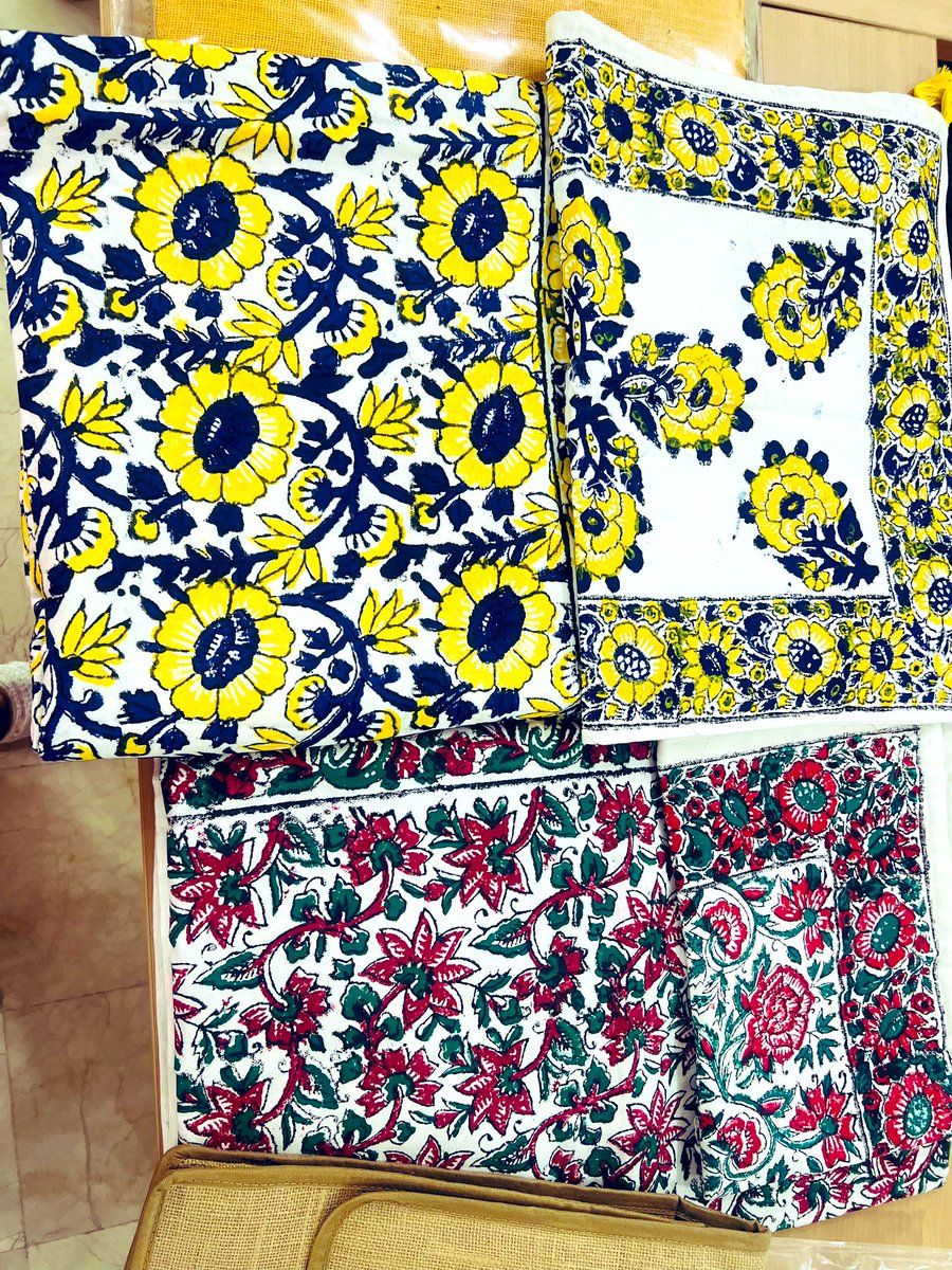 Variety of Calico Art Products ranging from Potli bags, bedsheets , table runners etc are being made by SHG Women of block Samba associated with JKRLM. Revival of calico art in district Samba is supporting rural livelihood & empowering women community. @indukanwal @listenshahid
