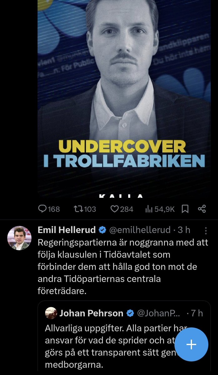 PlainviewLegacy's tweet photo. Kalla Faktas @emilhellerud X 2024  

JANUARI
1 tweet om tunnelbana
1 tweet om KD
FEBRUARI
1 tweet om @kallafakta
MARS
1 tweet om A1
APRIL
1 tweet om "Trollfabriken"
Maj, 9 dagar in:
17 tweets om "Trollfabriken"

18 av 22 tweets är 18 om nothingburgern "Trollfabriken".
#Desperat https://t.co/RGFt91ptfj