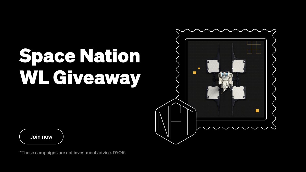 OKX Wallet (@wallet) on Twitter photo 👋 Hey NFT fam! <a href="/SpaceNationOL/">Space Nation 🛸</a> is giving away 400 WL for their upcoming mint 🍬
📝 You know the drill! Complete tasks for a chance at that WL!
🗓️ Ends 15 May, 3PM UTC
Join Now👇
bit.ly/4b87nh3 👋 Hey NFT fam! <a href="/SpaceNationOL/">Space Nation 🛸</a> is giving away 400 WL for their upcoming mint 🍬
📝 You know the drill! Complete tasks for a chance at that WL!
🗓️ Ends 15 May, 3PM UTC
Join Now👇
bit.ly/4b87nh3