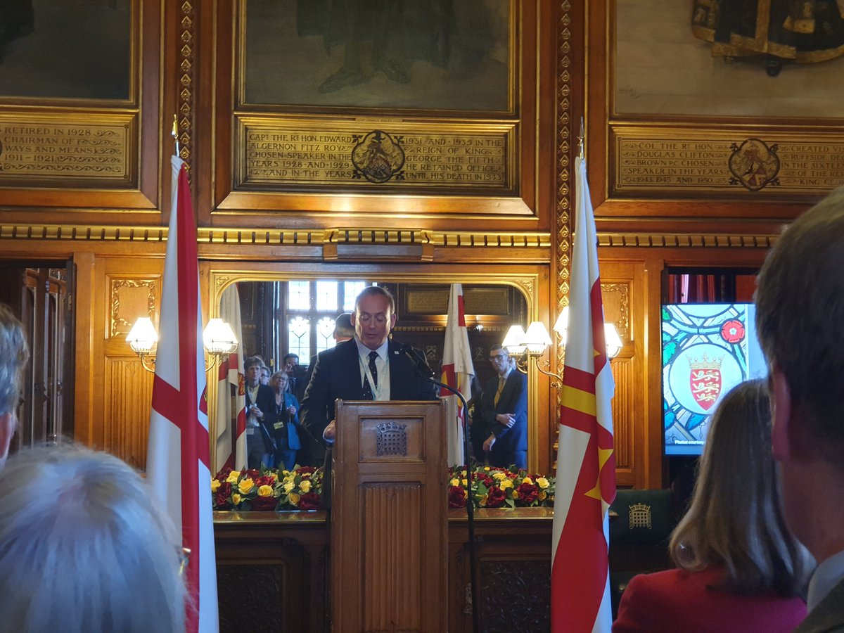 It was a pleasure to be with our friends from Jersey and Guernsey, yesterday evening, as they marked the anniversary of their liberation from German occupation. Excellent speeches from @CommonsSpeaker and the Chief Ministers of Jersey and Guernsey. 🇫🇰🤝🏻🇯🇪🇬🇬 @GovJersey | @Govgg