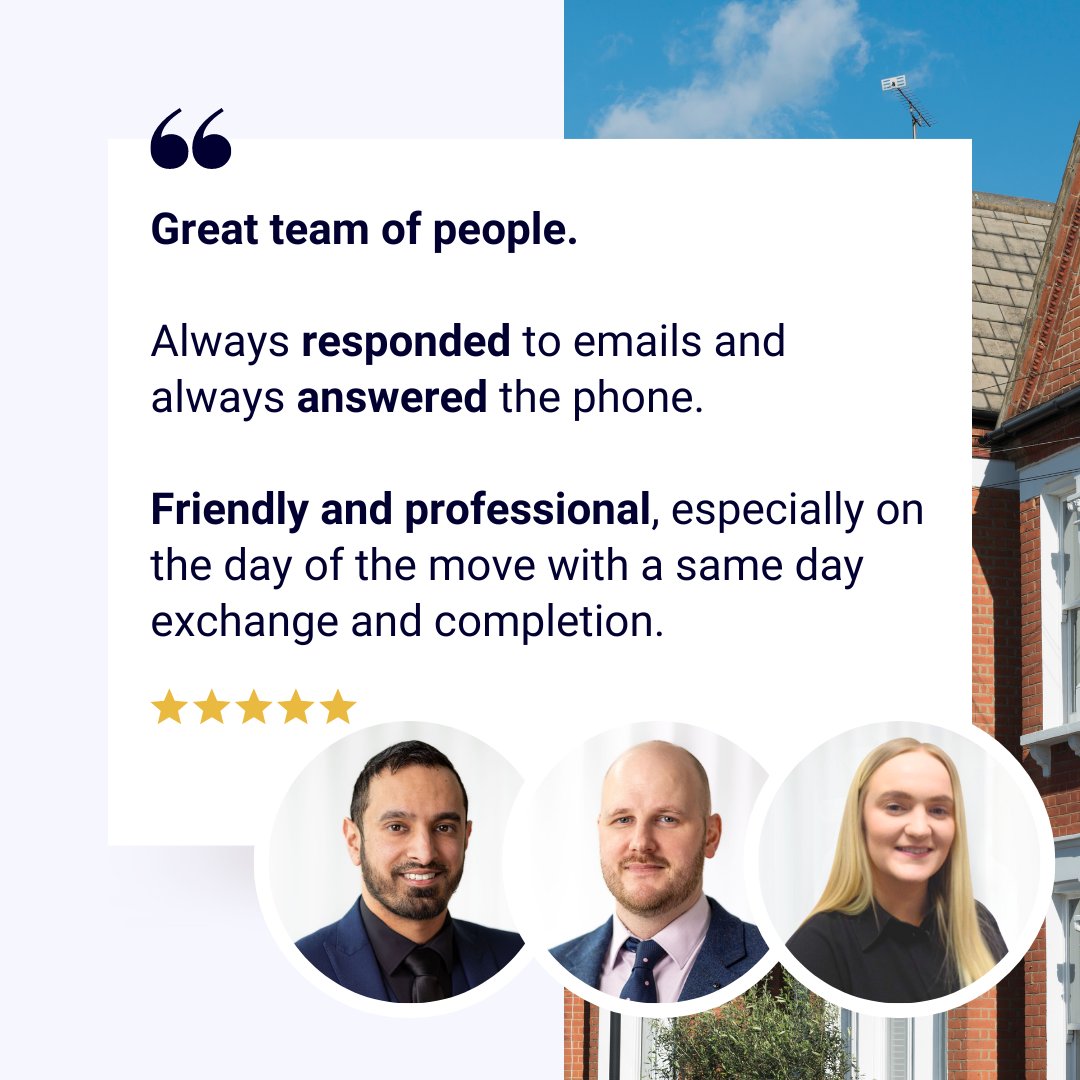 Are you looking to move house? We can help! Our friendly and professional team are here to ensure your house move is stress-free. Just like Team Afzal did for their client. Get an instant quote today at levisolicitors.co.uk/residential-co… #Conveyancing #ClientFeedback