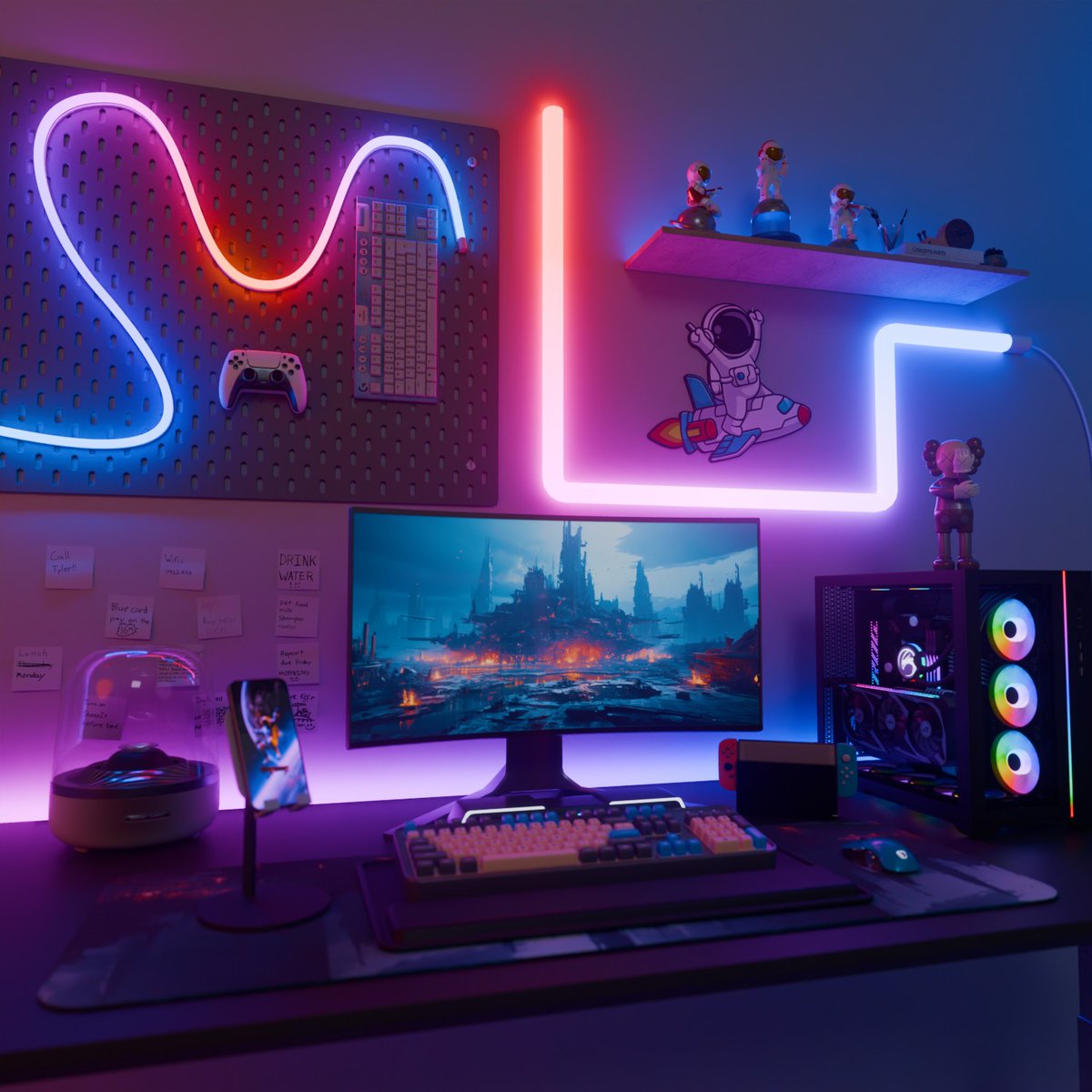 Upgrade your desk setup to absolute fab with AI-generated lighting!✨ 

#lepro #AIGeneratedLighting #tech #leproN1 #leproWL1 #walllight #desksetup #deskdecor #gamingroom #gamingsetup #dreamsetup