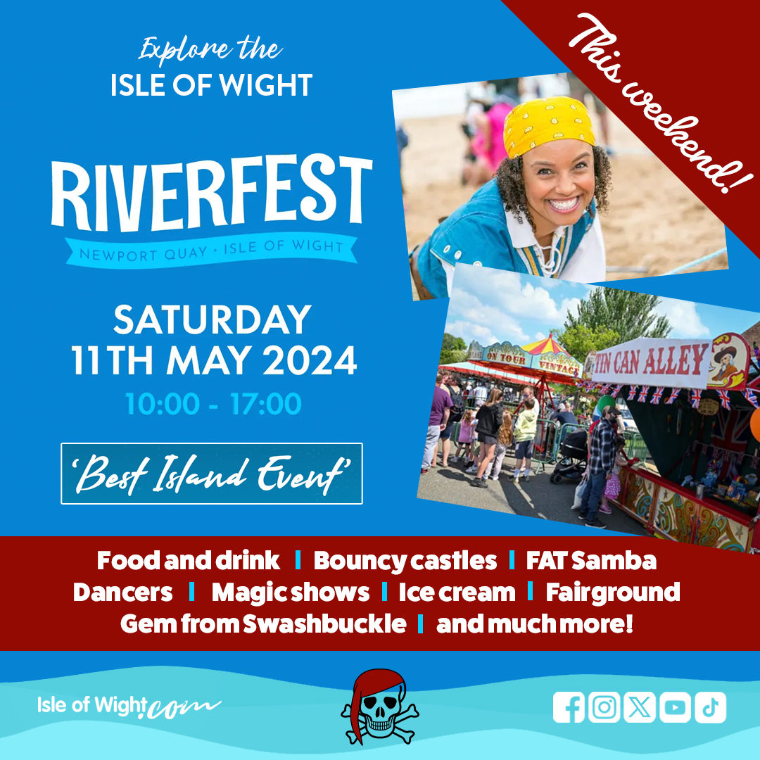 🏴‍☠️ 2 days to go! ⚔️ We cannot wait for this weekend! For more information: 🔗 shorturl.at/zCGK6 #isleofwight #isleofwightlife #isleofwightevents #event #events2024 #riverfest #RIVERFEST2024 #pirates #swashbuckle #swashbuckler #swashbucklers #gemmahunt #exploreisleofwight