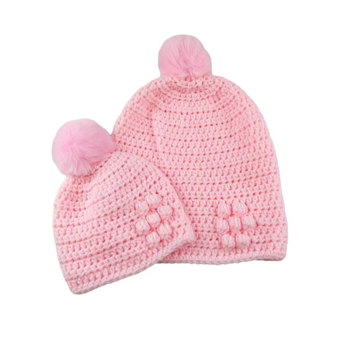Stay warm and stylish with these matching mummy and baby light pink crocheted hats. Featuring a cute flower detail and detachable faux fur pompoms. Shop now on #Etsy knittingtopia.etsy.com/listing/168535… #Handmade #MummyAndBaby #knittingtopia #craftbizparty #MHHSBD #shopindy #tweetuk