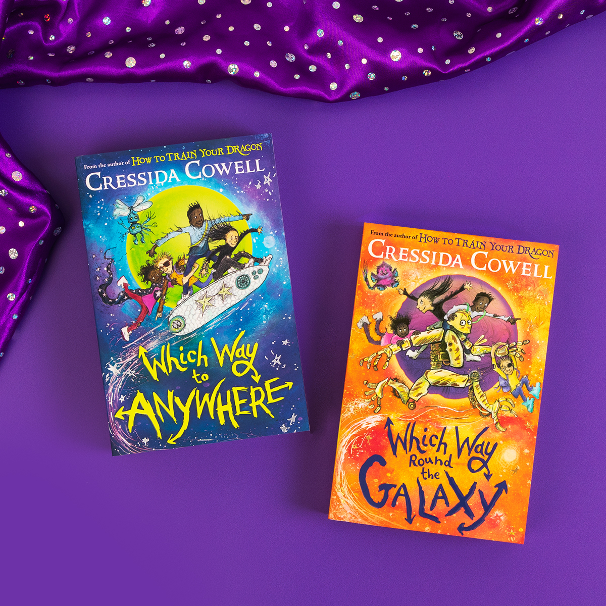 The paperback of Which Way Round the Galaxy by @CressidaCowell is out now! This time, the O’Hero-Smith children are on a mission to return a lost creature to its home planet but soon find that the fate of the whole galaxy is in their hands... Shop here: geni.us/N1Qo