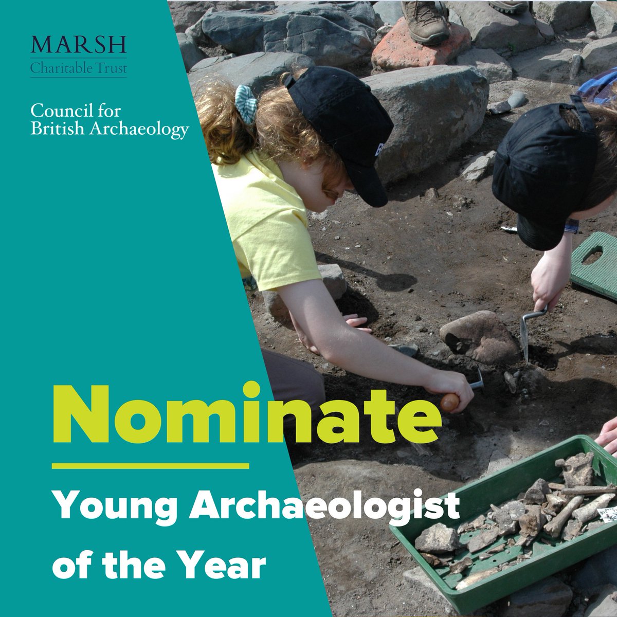 🏆 Calling all young archaeologists 🏆 Are you passionate about archaeology and making a difference in your community? The Marsh Award nominations are open and we’re on the lookout for a Young Archaeologist of the Year! Nominate Here 👉 archaeologyuk.org/what-we-do/arc…