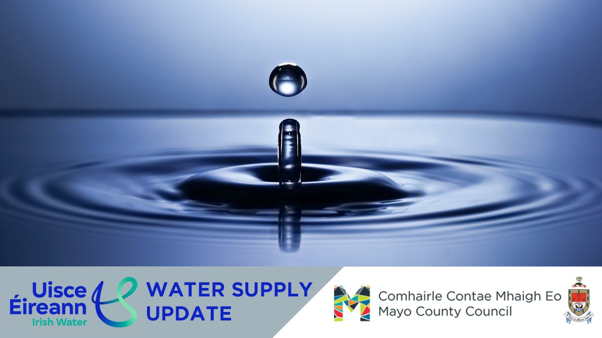 As part of the National Leakage Reduction Programme, mains repair works may affect supply to James Street, Cahernamart, Westport and surrounds from 8am until 5pm on 13 May and 14 May. Please see wtr.ie/MAY00077456 for more.