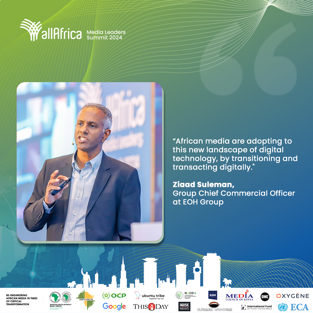 Ziaad Suleman, Group Chief Commercial Officer, EOH Group, delves into the transition from the 4th Industrial Revolution to the 5th Industrial Revolution. He discusses the increasing prominence of AI and the revolution in data utilization

#MediaForChange #AllAfricaMediaSummit2024
