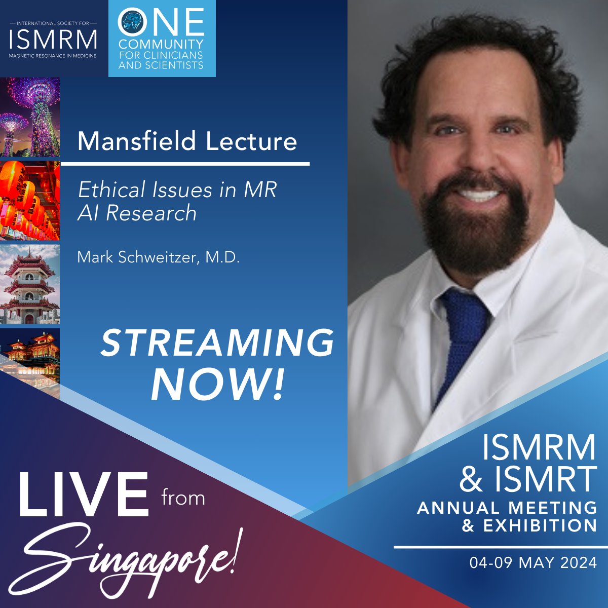 Watch LIVE from SINGAPORE: Don't miss the Closing Session followed by the Mansfield Lecture by Mark Schweitzer, M.D. streaming NOW! ow.ly/LR6i50Rz7vq #ISMRM2024 #ISMRT2024 #ISMRM #ISMRT #MRI #MR #MagneticResonance #Singapore