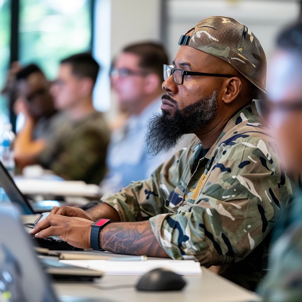 Championing veterans' seamless transition to civilian life with comprehensive support programs. 🌟 #VeteransSupport 

• Workshop Engagement 🖥️ 
• Career Pathways 💼
• Community Integration 🔄 

How can we do more? 🤔 #CareerDevelopment #PublicTrust