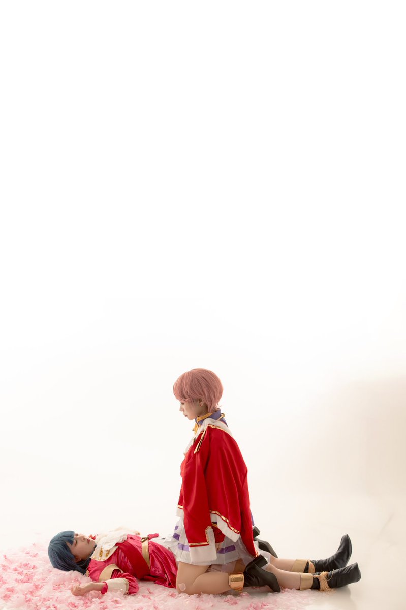 ChichiCuicui's tweet photo. 【cosplay/スタァライト】

.
　最初で最後のわがまま
　　　　　どうか待っていて
.

🌸あめ
🌱るお
📸chichi
#スタジオこすみっと
#スタァライトコスプレ https://t.co/8xHTvziwai