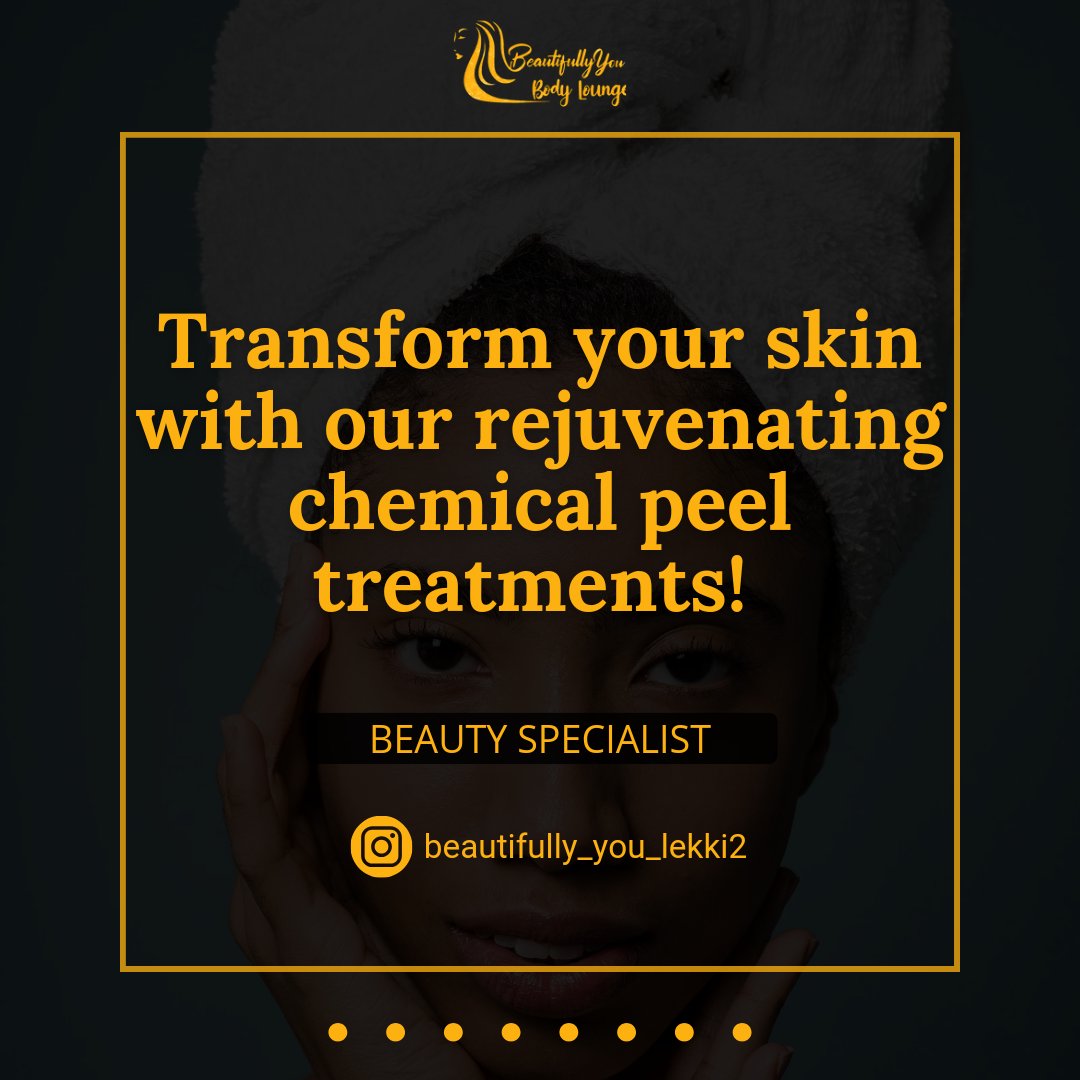 Our chemical peels effectively remove dead skin cells, reduce fine lines, and improve skin texture, leaving you with a glowing complexion.

Contact us: 08034580451 or 08179334681.
.
.
#peeling #beautyclinic #instaskincare #wrinkleremoval #fillers #acnetreatment #cosmeticclinic