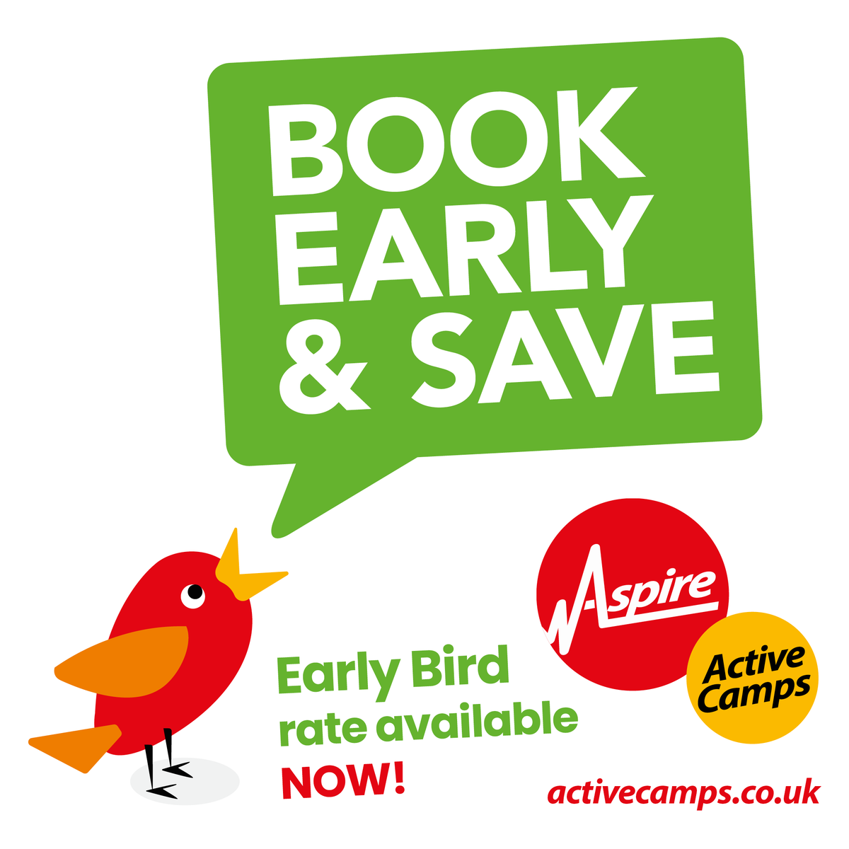 📣Don't let the early bird prices fly away! If you book your child's May half-term spot by tomorrow at 5pm, you'll automatically have our Early Brd discount applied. Plus, we're giving our returning families an exclusive 15% off code (via email). 🔗hubs.ly/Q02wn8800