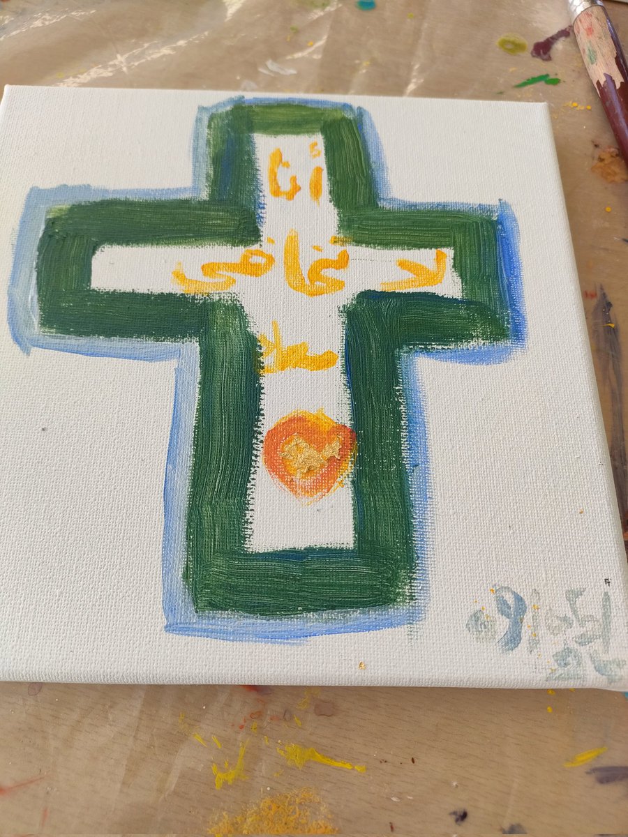 Merci à Anne-Laure pour ce cours en peinture chrétienne. Je sais que je ne suis pas une grande talentueuse mais c'est une belle expérience #Ascension