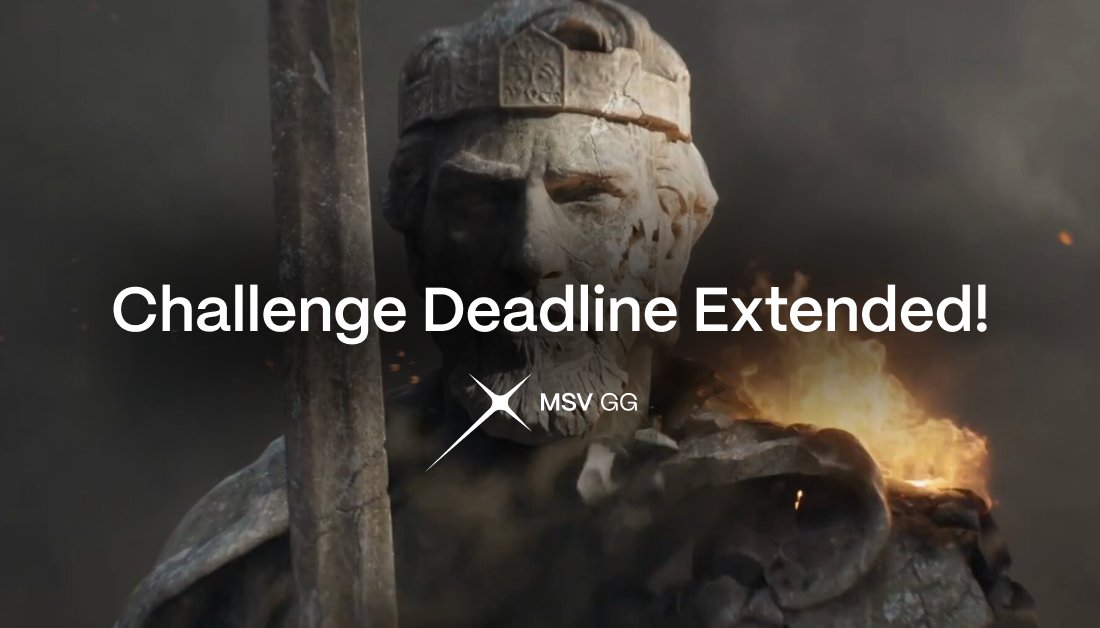 🚨 DEADLINE EXTENDED 🚨 If you haven't joined the @BLOCKLORDS challenge yet, don't worry - we are extending the deadline to Sunday. 📅 Sunday, May 12th, 00:00 CET Join now: ➡️ explore.msv.gg/challenges/blo…