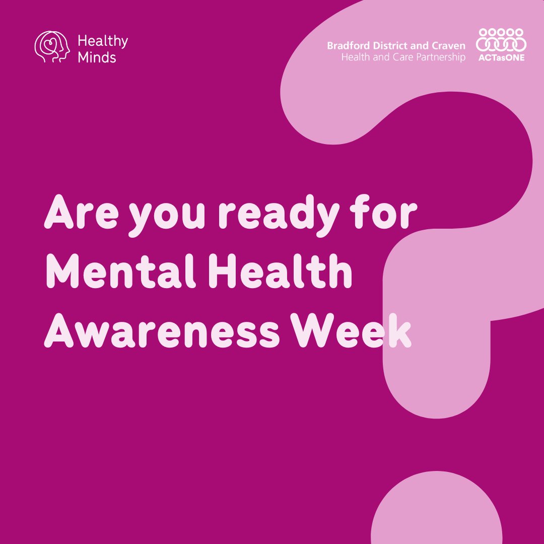 Are you ready? Next week is #MentalHealthAwarenessWeek and this year's theme is #Movement. Get ready for posts, blogs and videos all about movement, getting outdoors and its affect on our #MentalHealth 🧠 #HealthyMindsBDC