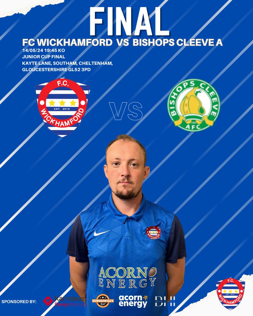 Last game of the season! 📆 14/05 ⏰ 19:45 📍 Bishops Cleeve FC 🏆 Junior cup final 🚌 Bus leaving wickhamford, contact the club for details All support appreciated! UTW
