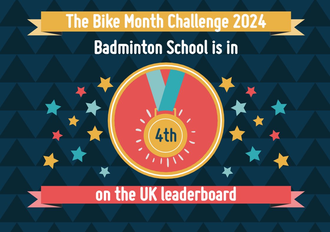 Drama adjacent news! #badmintondrama is taking part in @LovetoRide_  #bikemonth in May. Thanks to the efforts of all those who cycle to school, we're currently doing rather well!