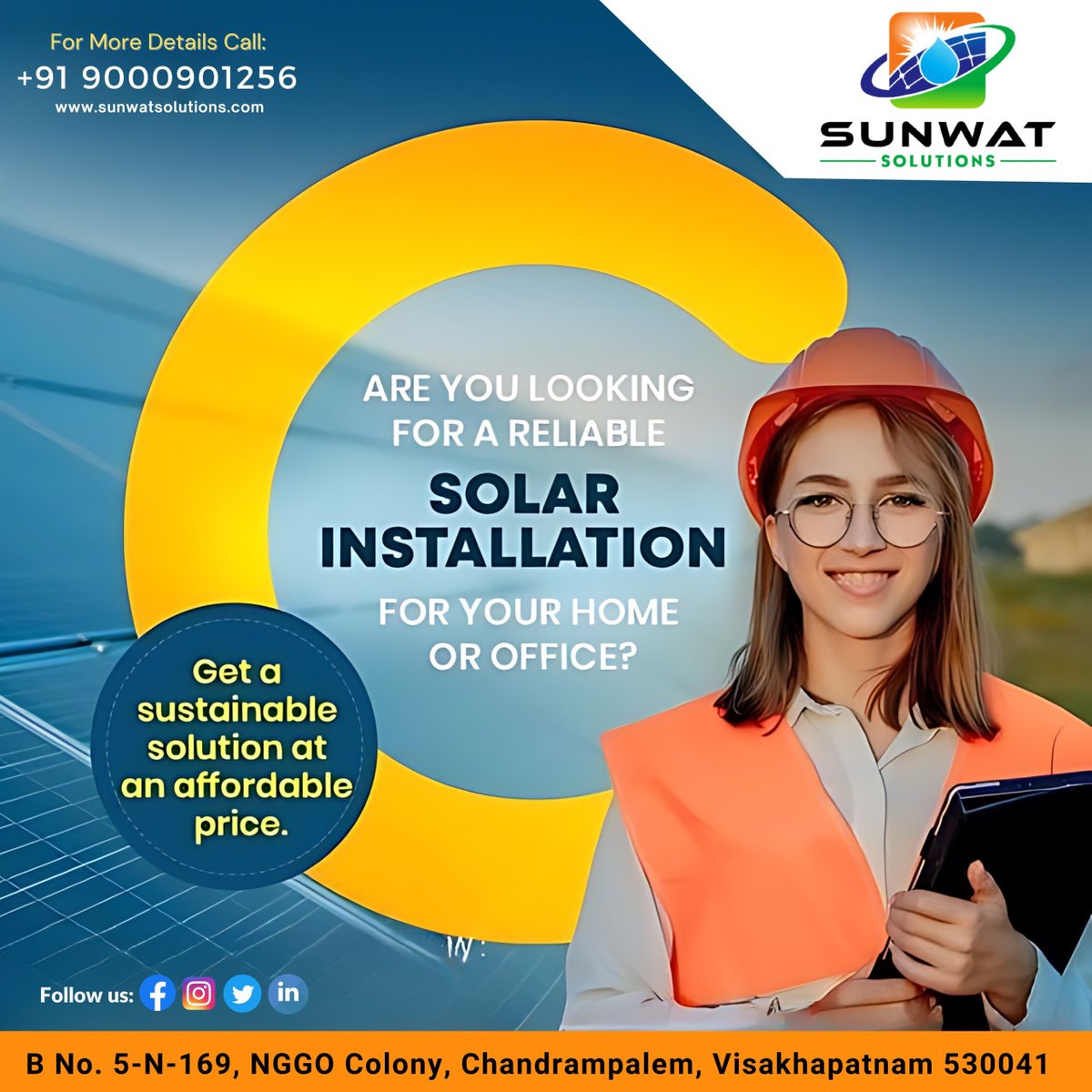 SolutionsSunwat's tweet photo. Sunwat Solutions
Your Trusted Partner in Solar Installations!

Are you looking for a reliable solar installation for your home or office?
Sunwat Solutions offers sustainable solutions at affordable prices.

Contact Us Today!
📞 Call: +91 9000901256

#SunwatSolutions https://t.co/wHHZmU92tg