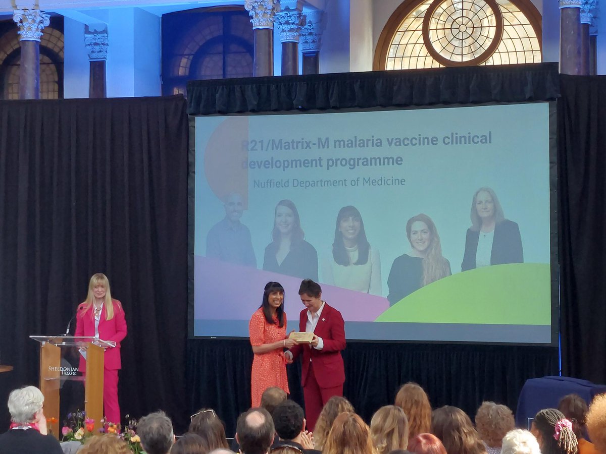 Immensely proud and honoured! Our R21/MatrixM Malaria Vaccine Clinical Development Team have been awarded the @UniofOxford Vice-Chancellors Award for Innovation and Commercialisation 👏👏