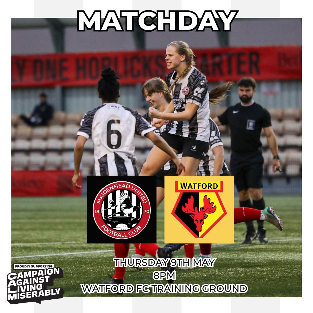 Best of luck to our women's first team tonight in their semi-final clash against Watford! Updates on the game will be available via the @Maidenhead_WFC account.