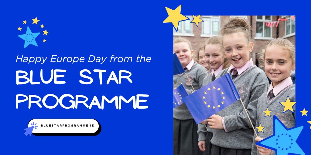 The Blue Star Programme would like to wish all our participating schools a happy #EuropeDay! 🇪🇺🎉 We can't wait to hear how you celebrated the day during #EuropeWeek as the culmination of your participation in the #BlueStarProgramme
