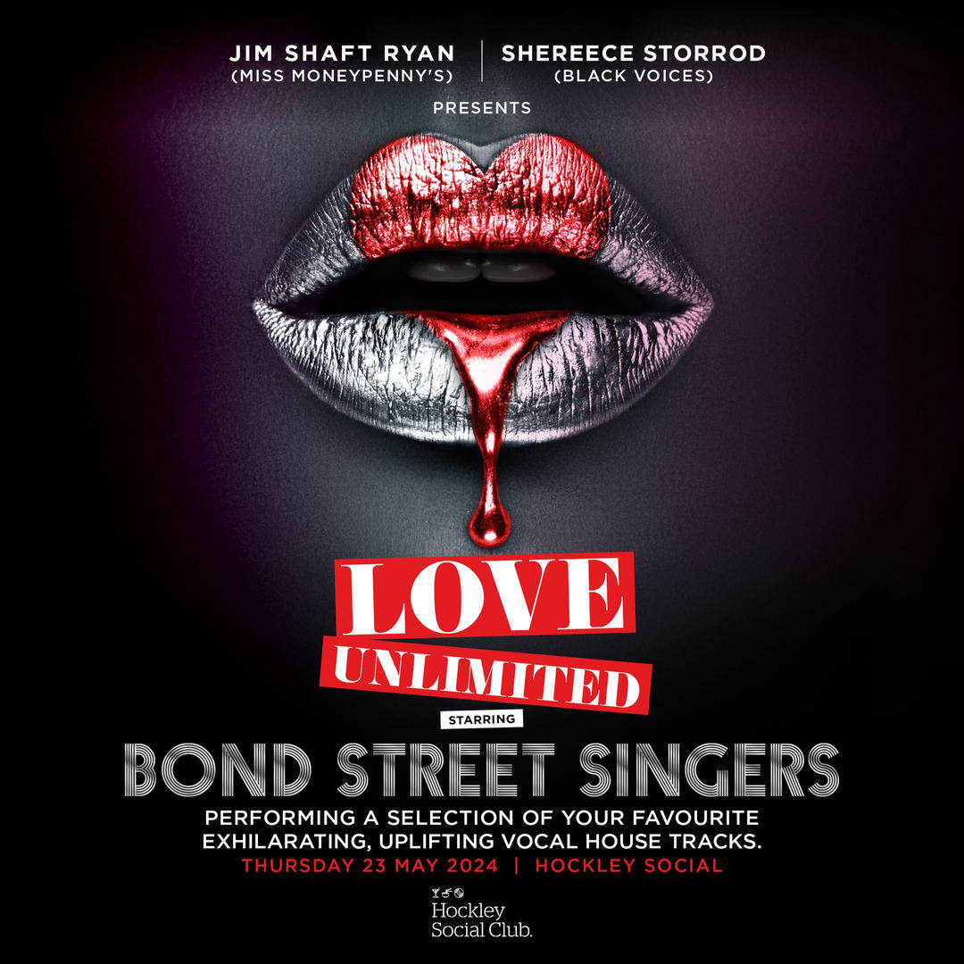 💃 Hyped for this @MissMoneypennys @JimShaftRyan and @BlackVoicesUK @GRSRecordingUK @Shez79 collab 🪩 Reworked soul, house, and dance classics performed by elite vocal ensemble, The Bond Street Singers @HockleySocialCl 🗞️ bit.ly/loveunlimitedf…