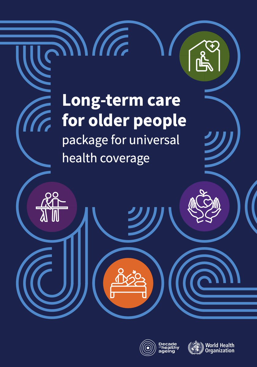 🚨 The @WHO released a #UHC package for #LongTermCare with the list of services needed to meet #OlderPeople's care needs. It focuses on:

1️⃣ healthcare needs
2️⃣ palliative care needs
3️⃣ social care & support 

Read more👉bit.ly/3wuvLdU

#AddingLifeToYears #LTC