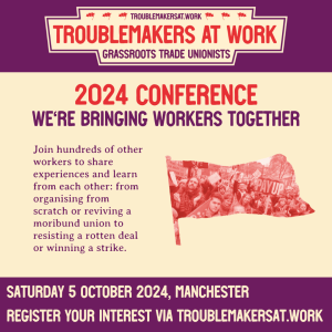 The date of the next @Troublem8kers at work conference has been announced. Keep an eye on our events page for more trade union events. politicsforthemany.co.uk/event/troublem…