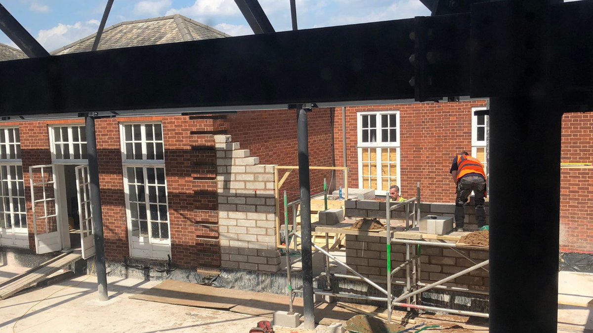 An exciting development in our Atrium project has been happening this week! Our first internal walls have been built; we are excited to see how the project develops over the next few weeks! #growingrace @bsngroup_