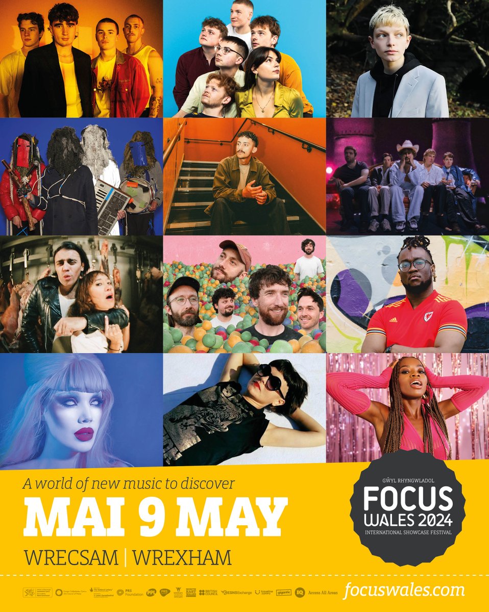 🎪Dydd Iau : Thursday at FOCUS Wales 2024! 🪩 Let's go #WREXHAM Get your tickets before they're gone at focuswales.com
